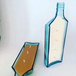100 % Beeswax/Soy Wax Candle in Bombay Sapphire Bowl Tray - thumbnail 3