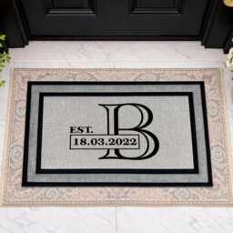 Personalized Monogram Doormat - Washable Outdoor Rug, New Home Gift - thumbnail 4