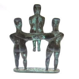 Cycladic Male Bronze Sculpture Greek Figures , Abstract Form , Copy - thumbnail 4