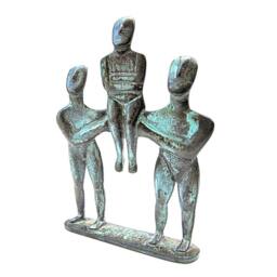 Cycladic Male Bronze Sculpture Greek Figures , Abstract Form , Copy - thumbnail 3