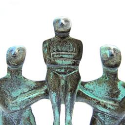 Cycladic Male Bronze Sculpture Greek Figures , Abstract Form , Copy - thumbnail 2