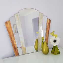 Art Deco Fan Mirror - Stained Glass - thumbnail 2