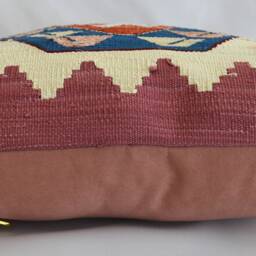 Silk Pillow Kilim Cushion Cover New - Traditional Pattern Turkish Pillow Kilim Organic Case Throw 15 - thumbnail 2