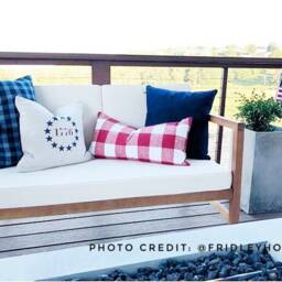 1776 Americana Linen Pillow Cover Rustic Farmhouse Decor - thumbnail 2