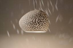 Handmade Ceramic Pendant Light - Egg Shaped, Minimalist Kitchen Island Lighting