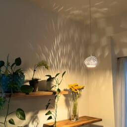 Ceramic Pendant Light - Handmade Asymmetrical Hanging 6 in Ceiling Light, Minimalist Lighting For Kitchen Island - thumbnail 3