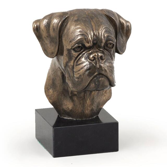 Boxer - Uncropped, Dog Marble Statue, Limited Edition, Artdog. Made Of Cold Cast Bronze. Perfect Gift. Limited Edition - image 1