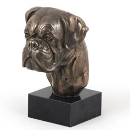 Boxer - Uncropped, Dog Marble Statue, Limited Edition, Artdog. Made Of Cold Cast Bronze. Perfect Gift. Limited Edition - thumbnail 2