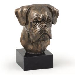 Boxer - Uncropped, Dog Marble Statue, Limited Edition, Artdog. Made Of Cold Cast Bronze. Perfect Gift. Limited Edition - thumbnail 1
