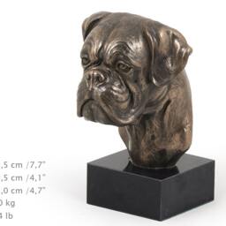 Boxer - Uncropped, Dog Marble Statue, Limited Edition, Artdog. Made Of Cold Cast Bronze. Perfect Gift. Limited Edition - thumbnail 3