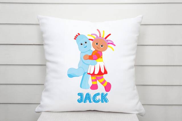 Personalised Nursery Cushion Cover, Upsy Daisy in The Night Garden Style, Nursery, Toddler Gift, Baby Boy Or Girl Gift - image 1