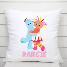 Personalised Nursery Cushion Cover, Upsy Daisy in The Night Garden Style, Nursery, Toddler Gift, Baby Boy Or Girl Gift - thumbnail 2