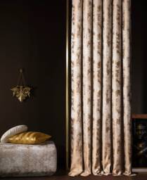 Luxury Cream & Gold Turkish Curtains Elegant Home Drape