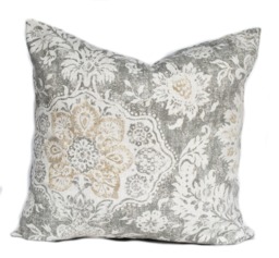 One High Quality Magnolia Pillow Cover, Slate Grey Pillow, Cushion, Decorative Throw Charcoal Pillow