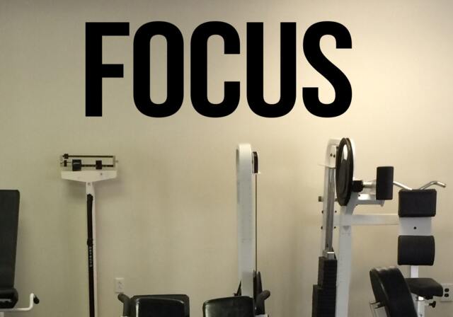 Gym Self Motivation Focus Vinyl Decal Workout Fitness Center Wall Sticker Home Interior Graphics 10(Fgm - image 1