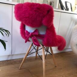 Baby Pink Short Wool Shearling , Genuine Sheepskin, 70 X 90cm - thumbnail 4