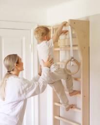 Taimi Mini Wall Bars - Scandinavian Design Swedish Ladder For Kids Indoor Playground - thumbnail 1