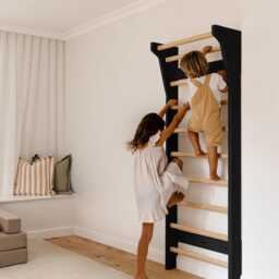 Taimi Mini Wall Bars - Scandinavian Design Swedish Ladder For Kids Indoor Playground - thumbnail 2