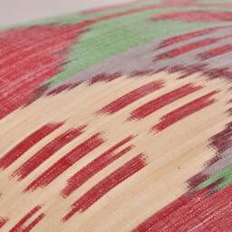 Handloom Silk Cotton Ikat Pillow Cover, 20x20 - thumbnail 3