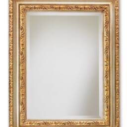 Classic Baroque Wall Mirror Antique Gold Leaf - Made in Italy Entryway Rectangular Mirror Gilded Frame-Victorian Bedroom Item #7015 - thumbnail 3