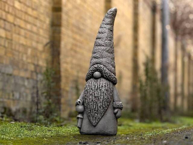 Large Gnome Sculpture Concrete Nordic Elf Statue Cement Dwarf Decoration Outdoor Whimsical Ornament Garden Lover Gift Stone Yard Art - image 1