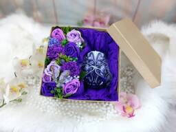 Carved Candles Gift Box Mother's Day Wedding Birthday Valentine's Bath Home Flower Bouquet Luxury Handmade Soap Petal Roses - thumbnail 1