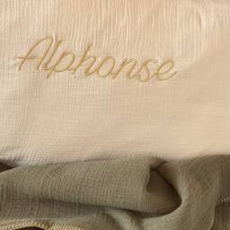 Beige Custom Pillowcase 60x40cm in Double Gauze Oeko Tex - thumbnail 3