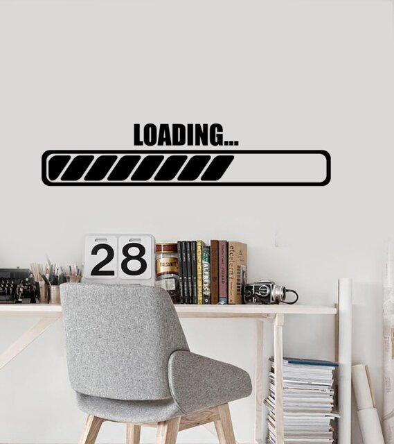 Wall Art Mural Gamer Loading Computer Notebook Laptop Gaming Decal 1011D - image 1