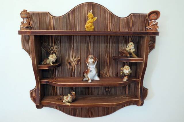 Rustic Wood Shelf Wood Hanging Wall Float Hanging Shelves Decorative Handmade Farmhouse - image 1