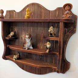 Rustic Wood Shelf Wood Hanging Wall Float Hanging Shelves Decorative Handmade Farmhouse - thumbnail 3