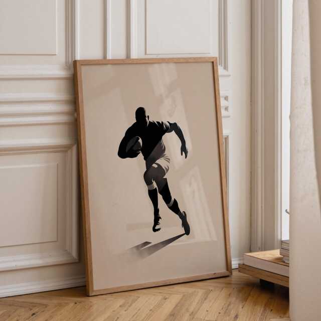 Rugby Wall Art Print - Modern Sports Illustration Poster Union Artwork Bold Graphic D??cor Gift For Fan - image 1
