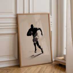 Rugby Wall Art Print - Modern Sports Illustration Poster Union Artwork Bold Graphic D??cor Gift For Fan - thumbnail 1
