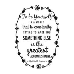 Emerson Be Yourself Quote - Wall Decal Custom Vinyl Art Stickers - thumbnail 3