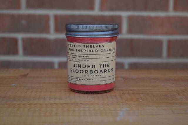 Under The Floorboards - Edgar Allan Poe Telltale Heart Book Candle Scent Inspired Literary Gift For Reader - image 1