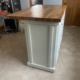 Ashford Kitchen Island Oak Or Pine Top, Painted in Your Chosen Colour - thumbnail 2
