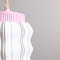 Wavy Mushroom Pendant Light Retro 3D Printed Hanging Light - thumbnail 2