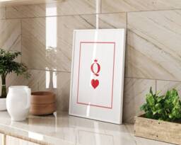 Queen Of Hearts - Printed Wall Art A3/A4 Framed/Unframed Graphic Print - thumbnail 1