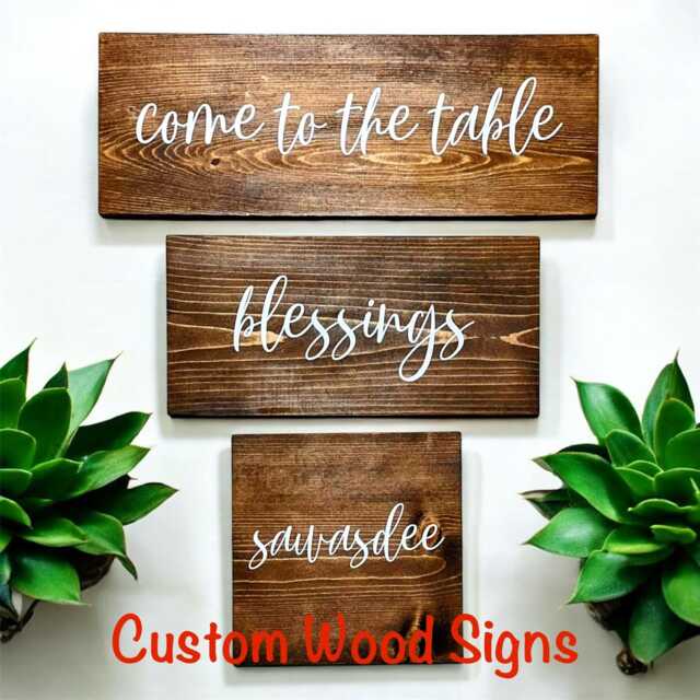 Custom Wood Sign Personalized Farmhouse Wall Decor For Inspirational Quote Or Bible Verse - image 1