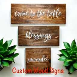 Custom Wood Sign Personalized Farmhouse Wall Decor For Inspirational Quote Or Bible Verse - thumbnail 1