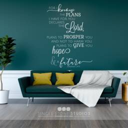 Jeremiah 2911 Bible Verse Wall Decal - Scripture Home Decor - thumbnail 3