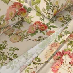 Flower Sheets - English Rose Alabaster By Peacoquettedesigns Vintage Cream Floral Cotton Sateen Sheet Set Bedding Spoonflower - thumbnail 2