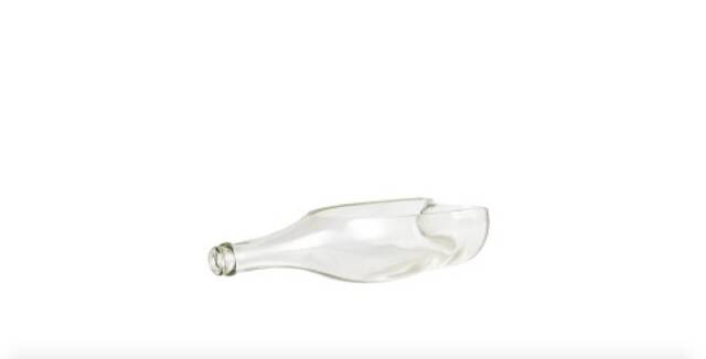 Succulent Planter - Upcycled Clear Bottle Diamond Cut Glass Pot - image 1