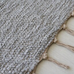 Large Handwoven 200x300 cm Gray Rug, Area Living Room Washable Kids Boho Scandi Grauer Teppich, Tapis - thumbnail 2
