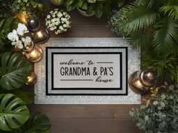 Personalized Grandparents Doormat - Washable Welcome Mat