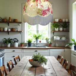 Traditional Chintz Floral Dome Lamp Shades Handmade For Ceiling Light Pendants, Table & Floor Standard Lampshade - thumbnail 2