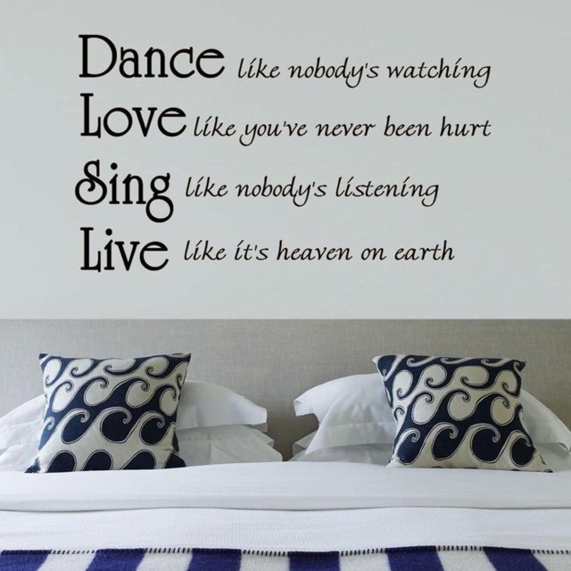 Dance Like Nobody's Watching Quote Inspirational Wall Decals Words Saying Home Decor - image 1