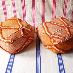 Ddp_Set Of 2 Pouf Square Pouf Ottoman 24 X 8 Inches - Moroccan Pillow Cover Set Pillows Home Decor - thumbnail 2