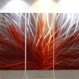 Abstract Metal Wall Art Sculpture Modern 3D Painting, Indoor/Outdoor Decor - thumbnail 2