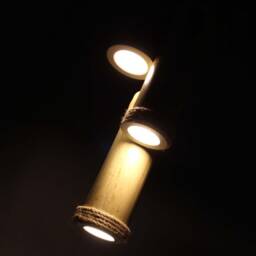 Bamboo Tube Chandelier 3-Light Pendant Lighting - thumbnail 2