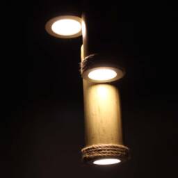 Bamboo Tube Chandelier 3-Light Pendant Lighting - thumbnail 3